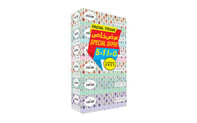 CO-OP FACIAL TISSUE 5+1