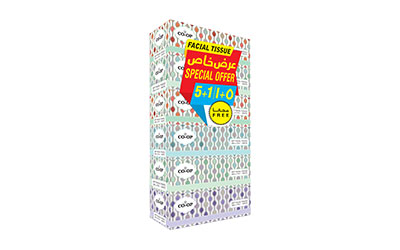 CO-OP FACIAL TISSUE 5+1