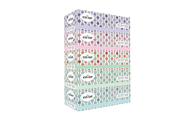 CO-OP FACIAL TISSUE 150SHx2PLY 4+1